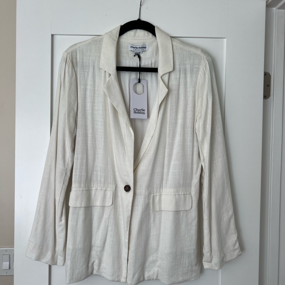 Charlie Holiday Women's Cream Blazer